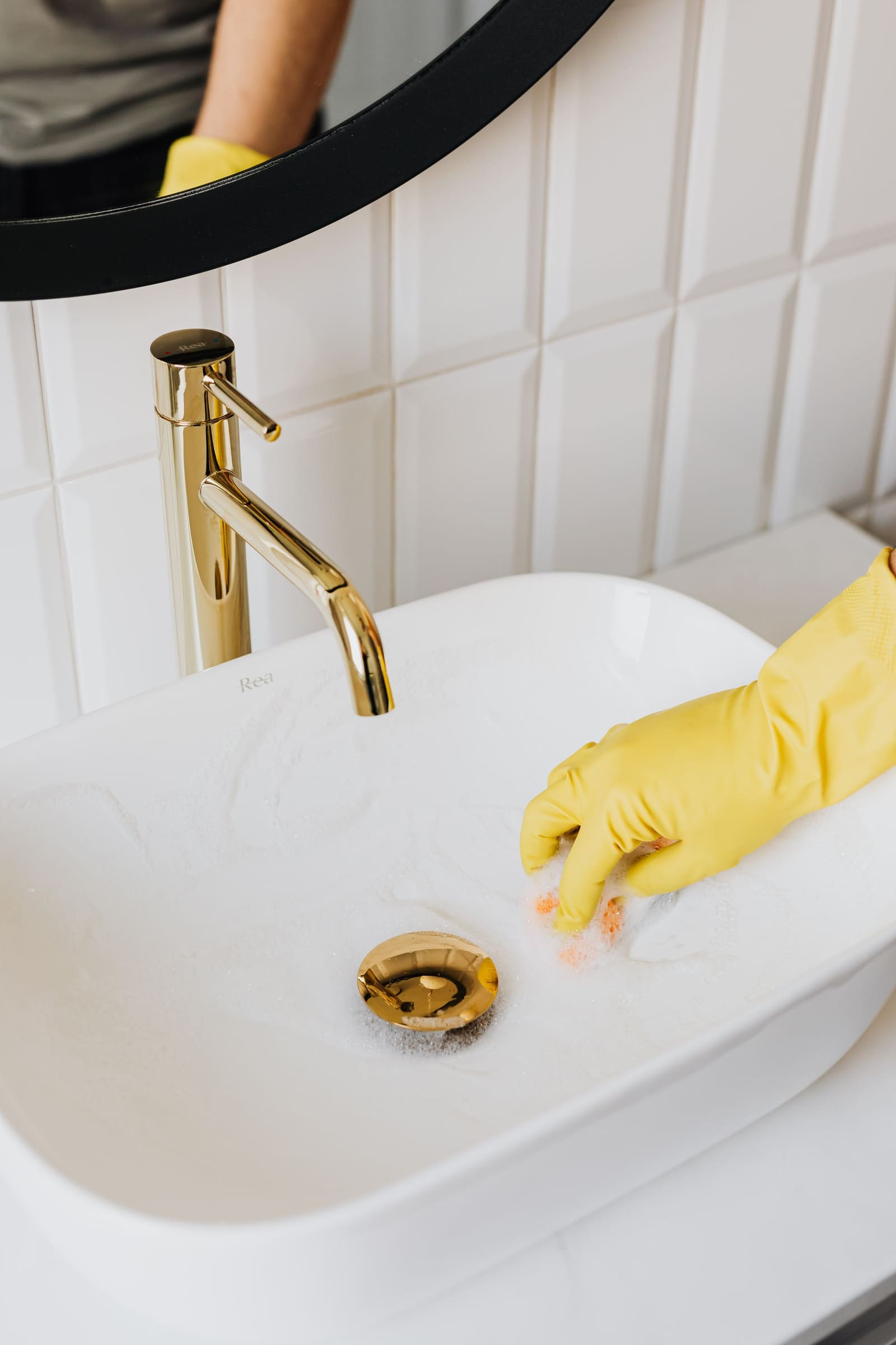 Limpieza de lavabo